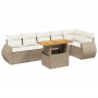 Garden set with 7 pieces of sofas and beige synthetic rattan cushions. by , Garden sets - Ref: Foro24-3272206, Price: 644,64 ...