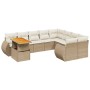 Gartensofa-Set mit 10-teiligen beigen Kissen aus synthetischem Rattan. von , Gartensets - Ref: Foro24-3272360, Preis: 851,97 ...