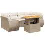 Garden set with 7 pieces of sofas and beige synthetic rattan cushions. by , Garden sets - Ref: Foro24-3272094, Price: 653,58 ...