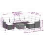 Garden sofa set 10 pieces with black synthetic rattan cushions by , Garden sets - Ref: Foro24-3258948, Price: 572,68 €, Disco...