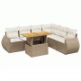 Set of 7-piece garden sofas and beige synthetic rattan cushions by , Garden sets - Ref: Foro24-3272213, Price: 644,64 €, Disc...