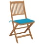 Folding garden chairs 6 units and solid acacia wood cushions by , Garden chairs - Ref: Foro24-3065498, Price: 308,19 €, Disco...