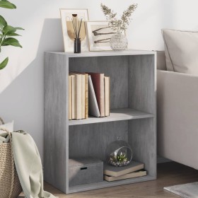 2-level gray concrete plywood shelf 60x30x76.5cm by , Bookcases and shelves - Ref: Foro24-800967, Price: 61,14 €, Discount: %