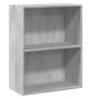 Estantería 2 niveles contrachapada gris hormigón 60x30x76,5cm de , Librerías y estanterías - Ref: Foro24-800967, Precio: 61,1...