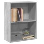 Estantería 2 niveles contrachapada gris hormigón 60x30x76,5cm de , Librerías y estanterías - Ref: Foro24-800967, Precio: 61,1...