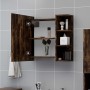 Armario con espejo baño madera roble ahumado 62,5x20,5x64 cm de , Tocadores de baño - Ref: Foro24-826351, Precio: 63,80 €, De...