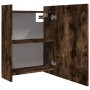 Armario con espejo baño madera roble ahumado 62,5x20,5x64 cm de , Tocadores de baño - Ref: Foro24-826351, Precio: 63,80 €, De...