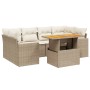 Garden set with 7 pieces of sofas and beige synthetic rattan cushions. by , Garden sets - Ref: Foro24-3271212, Price: 610,58 ...