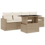 Gartensofa-Set mit 5-teiligen Kissen aus synthetischem Rattan in Beige. von , Gartensets - Ref: Foro24-3267098, Preis: 426,49...