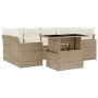 Set sofás de jardín 7 piezas y cojines ratán sintético beige de , Conjuntos de jardín - Ref: Foro24-3267128, Precio: 604,43 €...