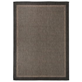 Alfombra de exterior de tejido plano marrón oscuro 140x200 cm de , Alfombras - Ref: Foro24-340845, Precio: 50,14 €, Descuento: %