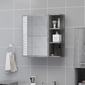 Armario y espejo baño contrachapada gris Sonoma 62,5x20,5x64 cm de , Tocadores de baño - Ref: Foro24-826352, Precio: 68,53 €,...