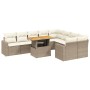 Gartensofa-Set mit 10-teiligen beigen Kissen aus synthetischem Rattan. von , Gartensets - Ref: Foro24-3271471, Preis: 797,63 ...