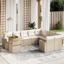 Gartensofa-Set mit 10-teiligen beigen Kissen aus synthetischem Rattan. von , Gartensets - Ref: Foro24-3271478, Preis: 809,07 ...