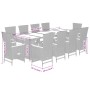 Set de comedor jardín 11 pzas con cojines ratán sintético negro de , Conjuntos de jardín - Ref: Foro24-3277536, Precio: 1,00 ...