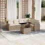 Set sofás de jardín 7 piezas y cojines ratán sintético beige de , Conjuntos de jardín - Ref: Foro24-3267298, Precio: 587,44 €...