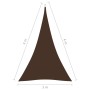 Toldo de vela triangular tela Oxford marrón 3x4x4 m de vidaXL, Sombrillas - Ref: Foro24-135834, Precio: 24,99 €, Descuento: %