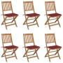 Folding garden chairs 6 units and solid acacia wood cushions by , Garden chairs - Ref: Foro24-3065497, Price: 296,15 €, Disco...