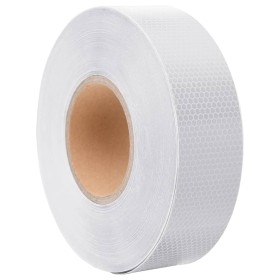 Reflective white PVC adhesive tape 5 cm x 50 m by , Road and traffic signs - Ref: Foro24-153122, Price: 25,76 €, Discount: %