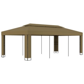 Gazebo with double taupe gray roof 3x6 m 180 g/m² by , Tents and gazebos - Ref: Foro24-312219, Price: 338,74 €, Discount: %