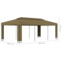 Gazebo with double taupe gray roof 3x6 m 180 g/m² by , Tents and gazebos - Ref: Foro24-312219, Price: 338,44 €, Discount: %