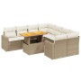 Set de sofás de jardín 9 pzas con cojines ratán sintético beige de , Conjuntos de jardín - Ref: Foro24-3271240, Precio: 737,1...