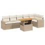 Set of 7-piece garden sofas and beige synthetic rattan cushions by , Garden sets - Ref: Foro24-3271324, Price: 583,41 €, Disc...