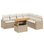 Set of 7-piece garden sofas and beige synthetic rattan cushions by , Garden sets - Ref: Foro24-3271331, Price: 583,41 €, Disc...