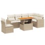 Set sofás de jardín 7 piezas y cojines ratán sintético beige de , Conjuntos de jardín - Ref: Foro24-3271338, Precio: 579,18 €...