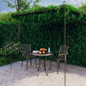 Antike braune Gartenpergola 4x3x2,5 m aus Eisen von vidaXL, Pergolen, Bögen und Gartenspaliere - Ref: Foro24-313998, Preis: 1...