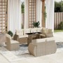 Gartensofagarnitur 9-teilig mit Kissen aus synthetischem Rattan in Beige. von , Gartensets - Ref: Foro24-3268668, Preis: 883,...