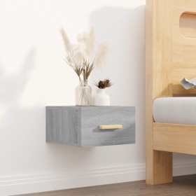 Gray Sonoma wall-mounted bedside table 35x35x20 cm by , Nightstands - Ref: Foro24-817575, Price: 28,83 €, Discount: %