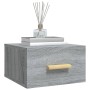 Gray Sonoma wall-mounted bedside table 35x35x20 cm by , Nightstands - Ref: Foro24-817575, Price: 26,35 €, Discount: %