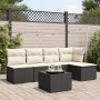 6-piece garden sofa set and black synthetic rattan cushions by , Garden sets - Ref: Foro24-3249365, Price: 333,72 €, Discount: %