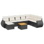 8-teiliges Gartensofa-Set mit schwarzen Polstern aus synthetischem Rattan. von , Gartensets - Ref: Foro24-3257470, Preis: 542...