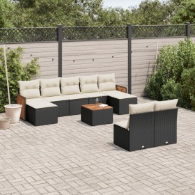 Set de sofás de jardín 10 pzas cojines ratán sintético negro von , Gartensets - Ref: Foro24-3260460, Preis: 562,90 €, Rabatt: %