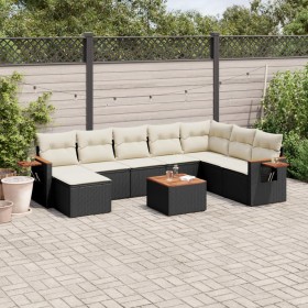 8-teiliges Gartensofa-Set mit schwarzen Polstern aus synthetischem Rattan. von , Gartensets - Ref: Foro24-3259494, Preis: 562...