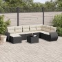 8-teiliges Gartensofa-Set mit schwarzen Polstern aus synthetischem Rattan. von , Gartensets - Ref: Foro24-3254103, Preis: 543...