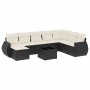 Set de sofás de jardín 8 piezas y cojines ratán sintético negro by , Garden sets - Ref: Foro24-3254103, Price: 543,59 €, Disc...