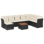 Set de sofás de jardín 8 piezas y cojines ratán sintético negro by , Garden sets - Ref: Foro24-3256112, Price: 515,34 €, Disc...