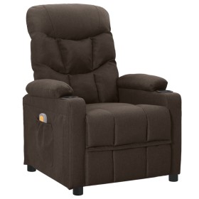 Dark brown electric massage chair fabric by , Electric massage chairs - Ref: Foro24-339097, Price: 192,39 €, Discount: %