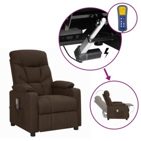 Silla de masaje elevable de tela marrón oscuro by , Electric massage chairs - Ref: Foro24-3093472, Price: 252,38 €, Discount: %