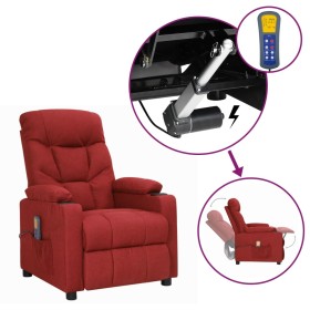 Sillón de masaje elevable tela rojo tinto by , Electric massage chairs - Ref: Foro24-3093470, Price: 252,38 €, Discount: %