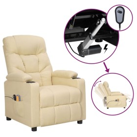 Sillón de masaje eléctrico tela color crema by , Electric massage chairs - Ref: Foro24-3098836, Price: 218,47 €, Discount: %