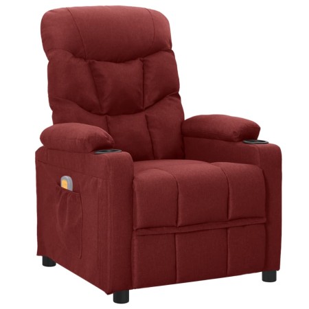 Sillón de masaje de tela rojo tinto de , Sillones de masaje eléctricos - Ref: Foro24-339095, Precio: 192,39 €, Descuento: %