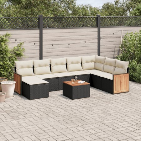 8-piece garden sofa set with black synthetic rattan cushions by , Garden sets - Ref: Foro24-3260334, Price: 538,66 €, Discoun...