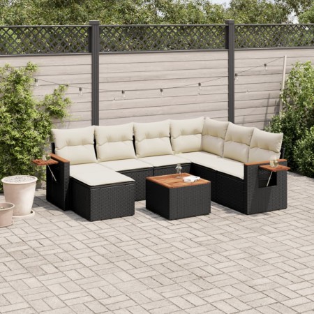 8-piece garden sofa set with black synthetic rattan cushions by , Garden sets - Ref: Foro24-3259452, Price: 480,72 €, Discoun...