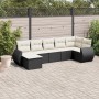 8-teiliges Gartensofa-Set mit schwarzen Polstern aus synthetischem Rattan. von , Gartensets - Ref: Foro24-3254023, Preis: 512...