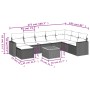 8-piece garden sofa set with black synthetic rattan cushions by , Garden sets - Ref: Foro24-3257029, Price: 543,24 €, Discoun...