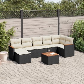 Set de sofás de jardín 8 piezas y cojines ratán sintético negro by , Garden sets - Ref: Foro24-3258598, Price: 458,37 €, Disc...